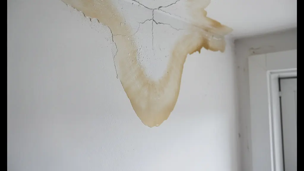 Trace de dégât d'eau sur mur intérieur, sinistre habitation courant au Québec